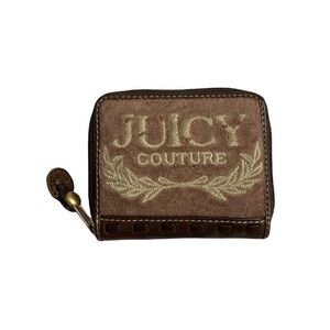 Juicy couture brown velours vintage zipper wallet